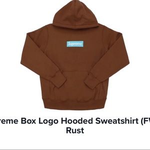 Supreme: Box Logo Hooded Sweatshirt Rust